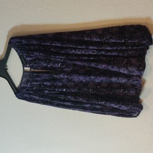 Lane Bryant sheer purple snakeskin keyholes size 18